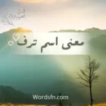 معنى اسم ترف