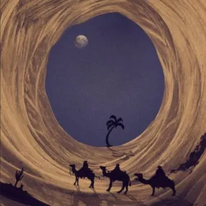 رسومات نخل وجمال في الصحراء رسومات يوم التأسيس