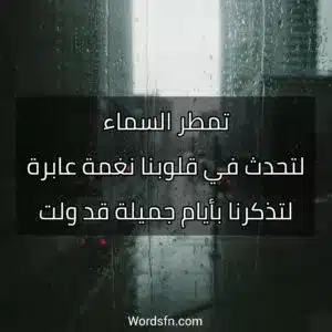 تمطر السماء أمطار غزيرة