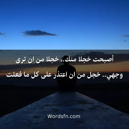 اصبحت خجلا منك