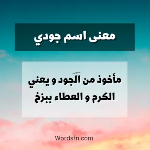 معنى اسم جودي