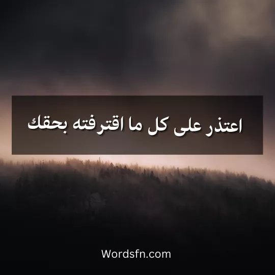 اعتذر على كل ما اقترفته بحقك