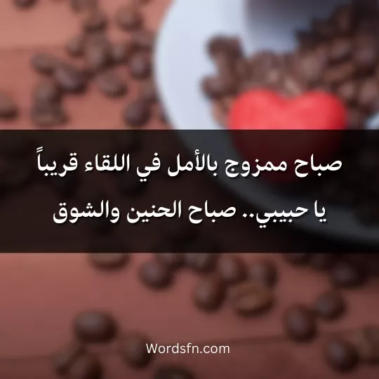 صباح ممزوج بالأمل في اللقاء قريباً يا حبيبي صباح الحنين والشوق