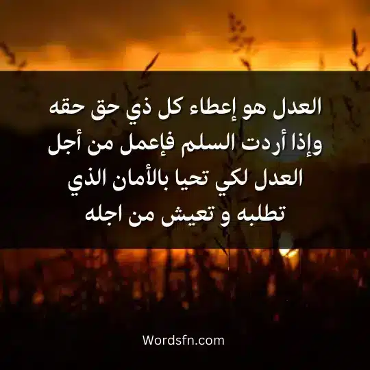حكم عن العدل