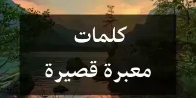 كلمات معبرة قصيرة