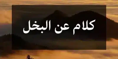 كلام عن البخل