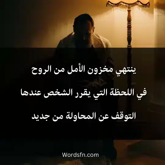 words-about-frustration-and-despair 2 - فن العبارات ينتهي مخزون الأمل من الروح في اللحظة التي يقرر الشخص عندها التوقف عن المحاولة من جديد