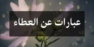 عبارات عن العطاء