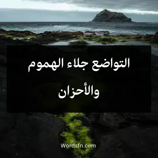 التواضع جلاء الهموم والأحزان