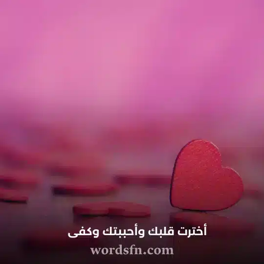 أخترت قلبك وأحببتك وكفى حالات واتس حب
