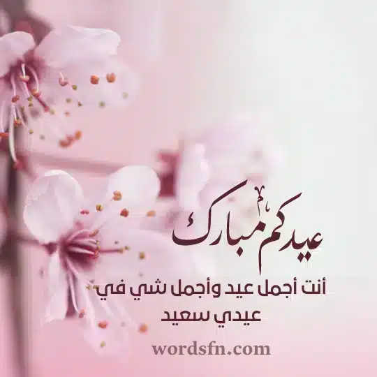 أنت أجمل عيد وأجمل شي في عيدي سعيد حالات العيد