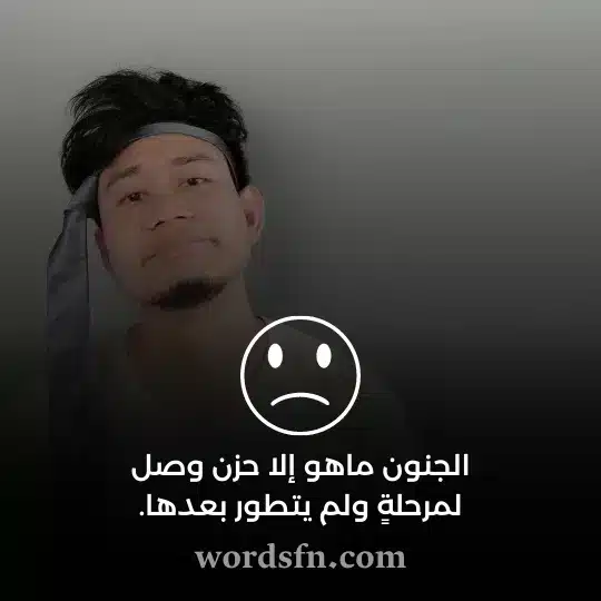 الجنون ماهو إلا حزن وصل لمرحلةٍ ولم يتطور بعدها - فن العبارات الجنون ماهو إلا حزن وصل لمرحلةٍ ولم يتطور بعدها حالات واتس آب حزينة