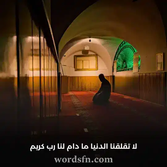 لا تقلقنا الدنيا ما دام لنا رب كريم حالات واتس دينية