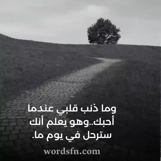 وما ذنب قلبي عندما أحبك وهو يعلم أنك سترحل يوما ما حالات واتساب حزينة