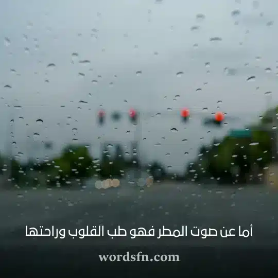 أما عن صوت المطر فهو طب القلوب وراحتها حالات عن المطر