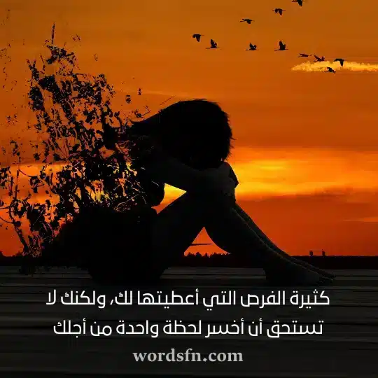 كثيرة الفرص التي أعطيتها لك ولكنك لا تستحق أن أخسر لحظة واحدة من أجلك عبارات راقية حالات واتس