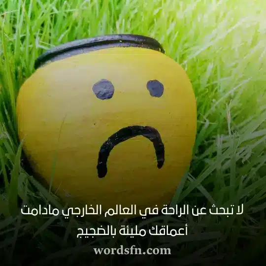 لا تبحث عن الراحة في العالم الخارجي مادامت أعماقك مليئة بالضجيج عبارات راقية حالات واتس