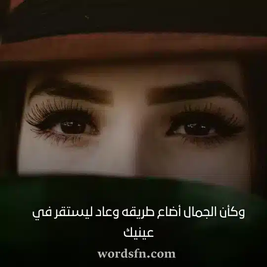 وكأن الجمال أضاع طريقه وعاد ليستقر في عينيك - فن العبارات وكأن الجمال أضاع طريقه وعاد ليستقر في عينيك حالات واتس حب ورومانسيه