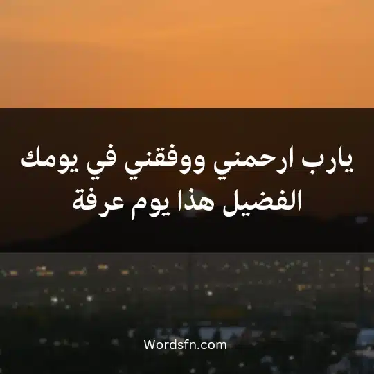 يارب ارحمني ووفقني في يومك الفضيل هذا يوم عرفة