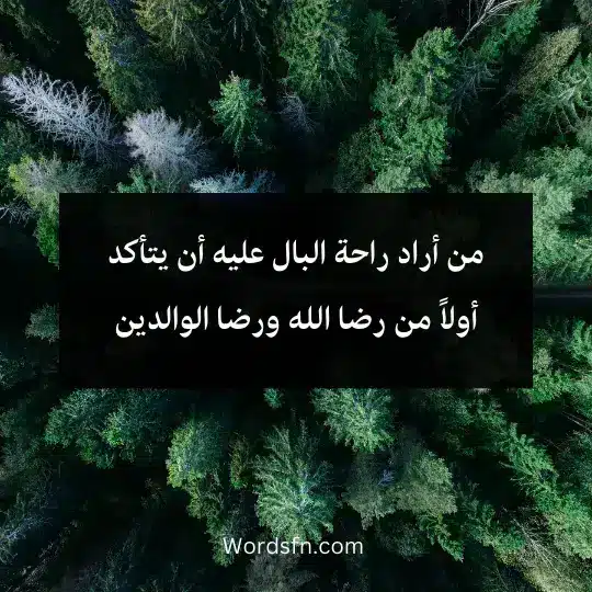 Beautiful-phrases-about-peace-of-mind 2 - فن العبارات من أراد راحة البال عليه أن يتأكد أولاً من رضا الله ورضا الوالدين