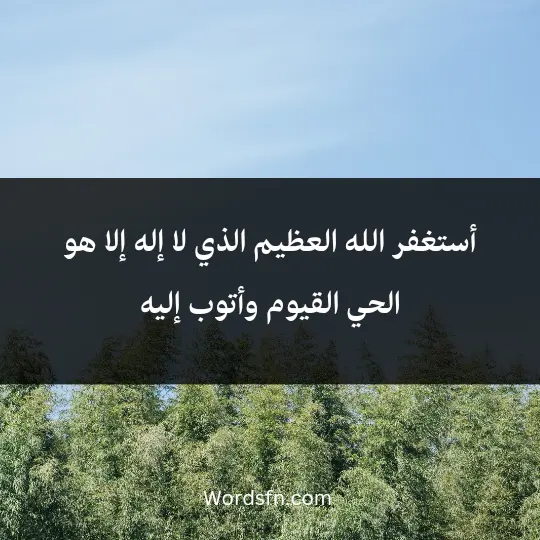 Morning and Evening Prayers 1 - فن العبارات أستغفر الله العظيم الذي لا إله إلا هو الحي القيوم وأتوب إليه