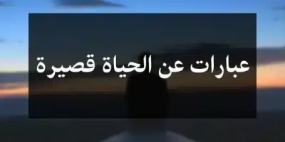 عبارات عن الحياة قصيرة