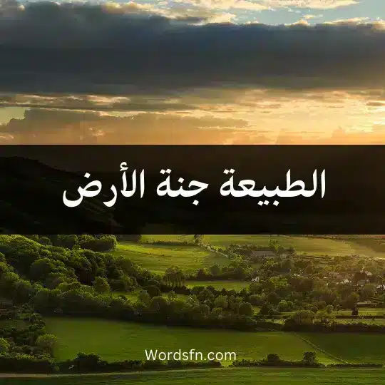 الطبيعة جنة الأرض