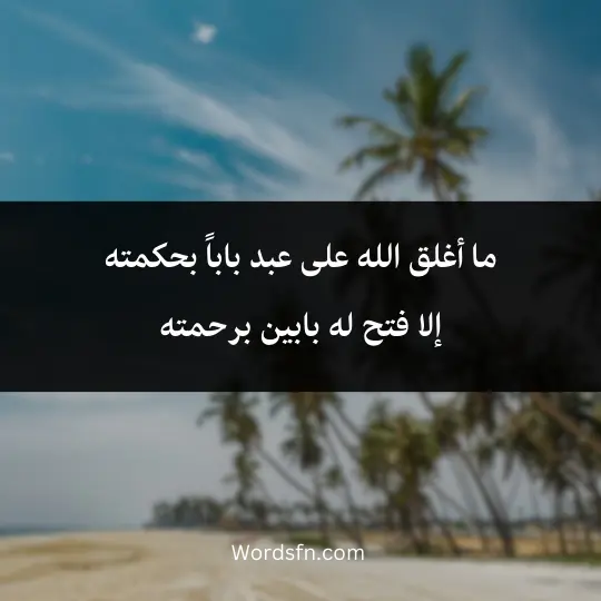 Quotes-Ibn-al-Qayyim 1 - فن العبارات ما أغلق الله على عبد باباً بحكمته إلا فتح له بابين برحمته