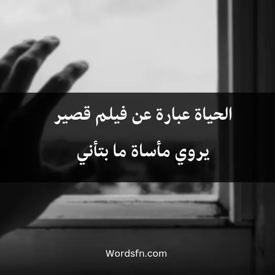 الحياة عبارة عن فيلم قصير يروي مأساة ما بتأني