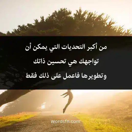 Short-motivational-phrases 4 - فن العبارات من أكبر التحديات التي يمكن أن تواجهك هي تحسين ذاتك وتطويرها فاعمل على ذلك فقط