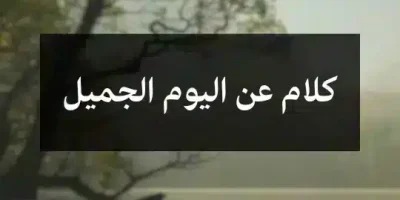 كلام عن اليوم الجميل