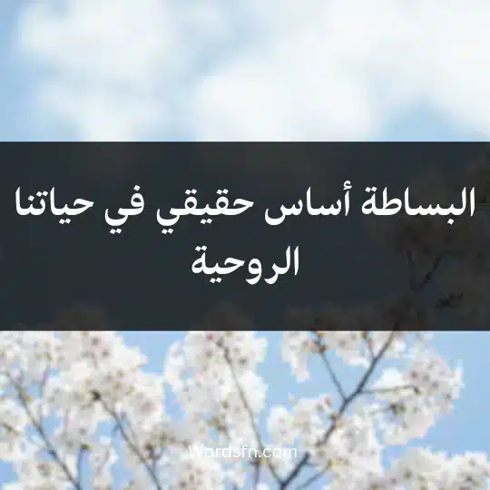 البساطة أساس حقيقي في حياتنا الروحية