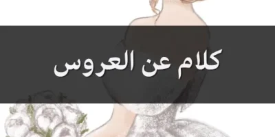 كلام عن العروس