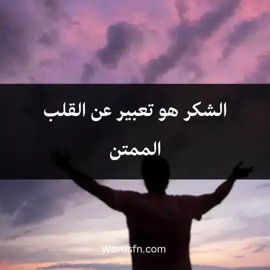 الشكر هو تعبير عن القلب الممتن