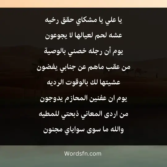 The-generosity-of-Sheikh-Khalaf-bin-Daija 4 - فن العبارات يا علي يا مشكاي حقق رخيه عشه لحم لعيالها لا يجوعون