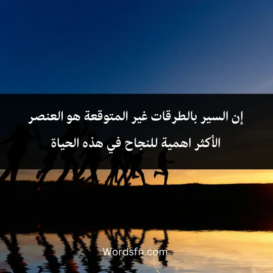 Wonderful-words-about-life 2 - فن العبارات إن السير بالطرقات غير المتوقعة هو العنصر الأكثر اهمية للنجاح في هذه الحياة