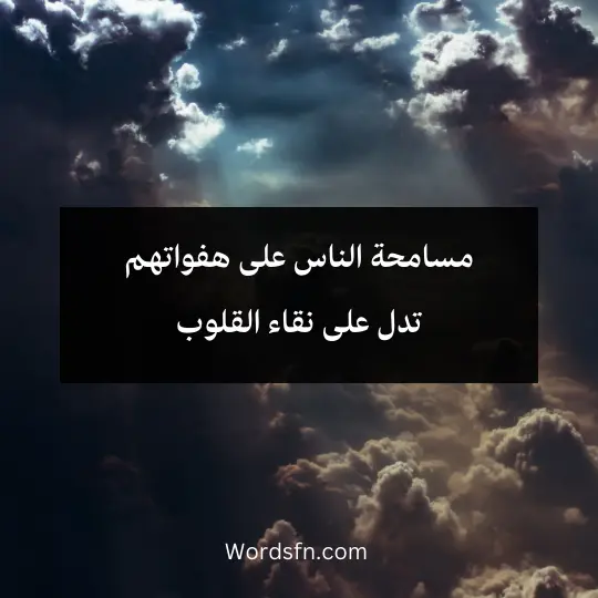 مسامحة الناس على هفواتهم تدل على نقاء القلوب