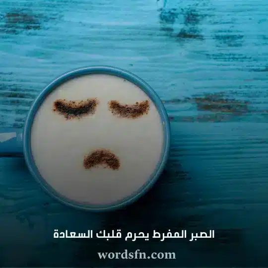 الصبر المفرط يحرم قلبك السعادة - فن العبارات الصبر المفرط يحرم قلبك السعادة اجمل حالات واتس