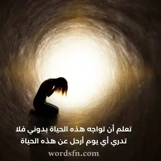 تعلم أن تواجه هذه الحياة بدوني فلا تدري أي يوم أرحل عن هذه الحياة - فن العبارات تعلم أن تواجه هذه الحياة بدوني فلا تدري أي يوم أرحل عن هذه الحياة حالات واتساب حزينه