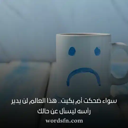 سواء ضحكت أم بكيت هذا العالم لن يدير رأسة ليسأل عن حالك 1 - فن العبارات سواء ضحكت أم بكيت هذا العالم لن يدير رأسة ليسأل عن حالك حالات واتس جميله