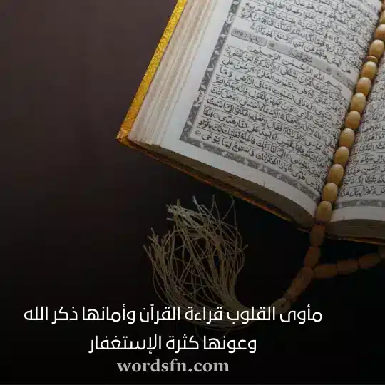 مأوى القلوب قراءة القرآن وأمانها ذكر الله وعونها كثرة الإستغفار - فن العبارات مأوى القلوب قراءة القرآن وأمانها ذكر الله وعونها كثرة الإستغفار حالات واتس جديد