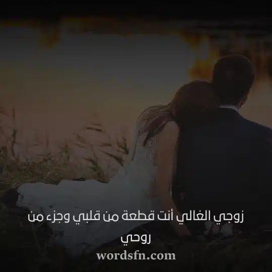 زوجي الغالي أنت قطعة من قلبي وجزء من روحي زوجي حبيبي حالات واتس