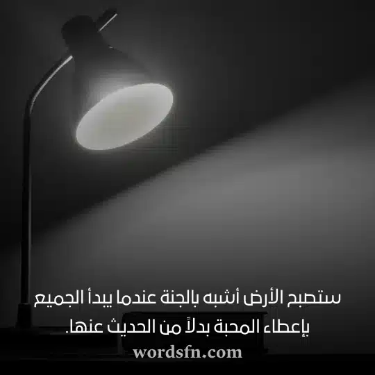 ستصبح الأرض أشبه بالجنة عندما يبدأ الجميع بإعطاء المحبة بدلاً من الحديث عنها - فن العبارات ستصبح الأرض أشبه بالجنة عندما يبدأ الجميع بإعطاء المحبة بدلاً من الحديث عنها حالات جديده