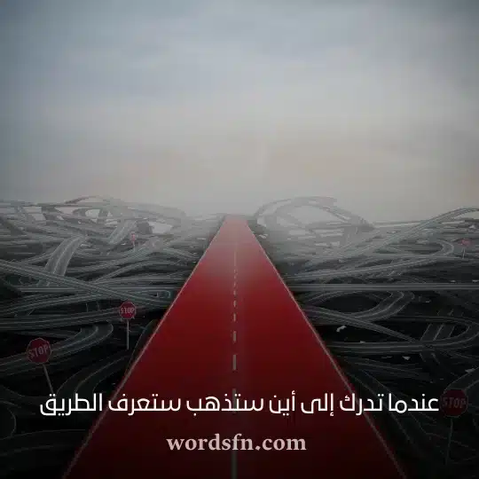 عندما تدرك إلى أين ستذهب ستعرف الطريق حالات واتس قصيرة