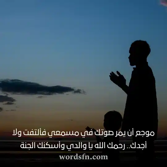 موجع أن يمر صوتك في مسمعي فألتفت ولا أجدك رحمك الله يا والدي وأسكنك الجنة حالات واتساب عن الاب