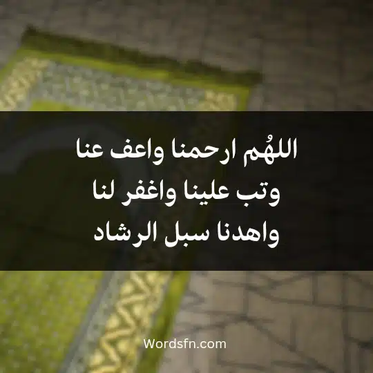 اللهم إنك عفو تحب لعفو فأعفو عنا