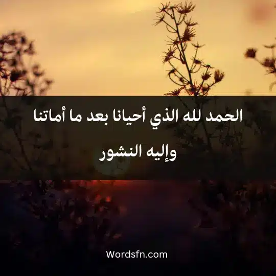 Morning prayer3 - فن العبارات الحمد لله الذي أحيانا بعد ما أماتنا وإليه النشور
