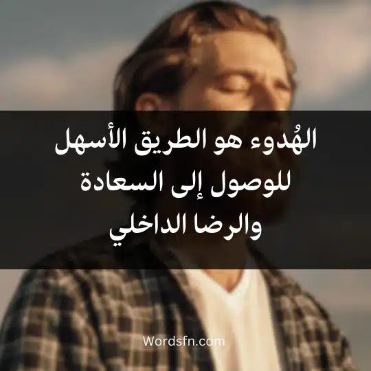الهُدوء هو الطريق الأسهل للوصول إلى السعادة والرضا الداخلي