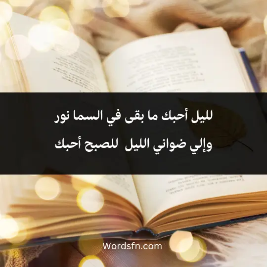 لليل أحبك ما بقى في السما نور وإلي ضواني الليل… للصبح أحبك