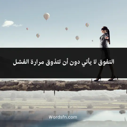 التفوق لا يأتي دون أن تتذوق مرارة الفشل